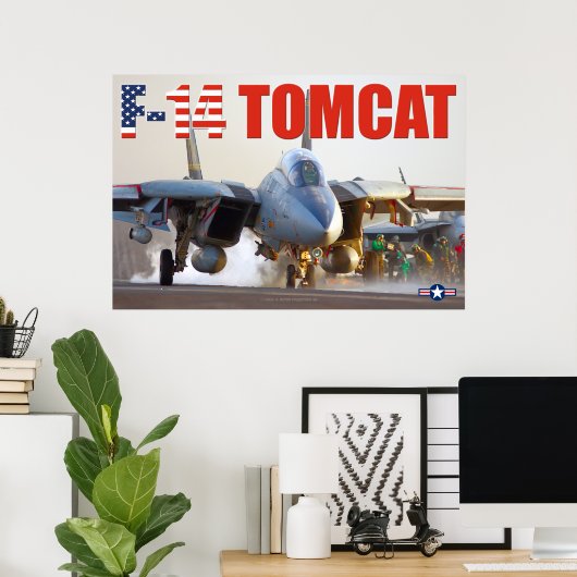 F-14 TOMCAT "LAUNCH" POSTER (Heimbüro)