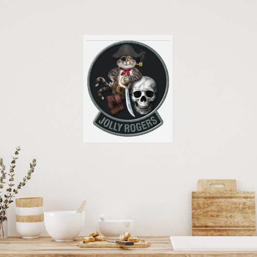 F-14 Tomcat Mascot-Piratenflaggen Poster (Küche)
