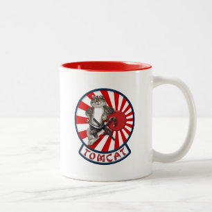 F-14 Tomcat MaskottchenSundowners Zweifarbige Tasse