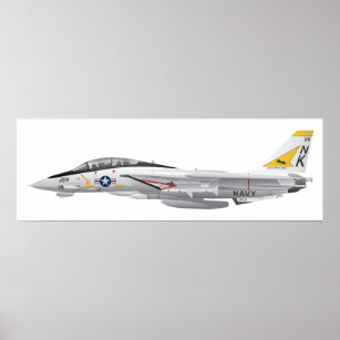 F-14 Tomcat Militärstreitjet VF-21 Poster