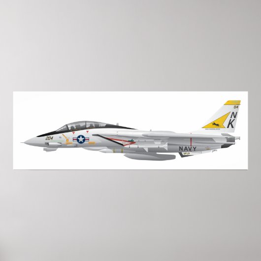F-14 Tomcat Militärstreitjet VF-21 Poster (Vorne)