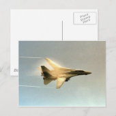 F-14 TOMCAT MIT DAMPF POSTKARTE (Vorne/Hinten)