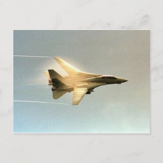 F-14 TOMCAT MIT DAMPF POSTKARTE (Vorderseite)