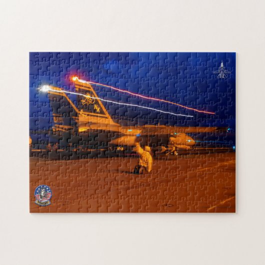 F-14 TOMCAT "NIGHT LAUNCH" (11 x 14 Zoll) Puzzle (Horizontal)