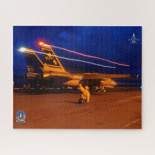 F-14 TOMCAT "NIGHT LAUNCH" (16x20 inch) Puzzle (Horizontal)