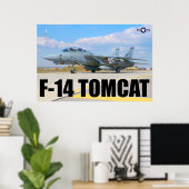 F-14 TOMCAT "PREFLIGHT" POSTER (Heimbüro)