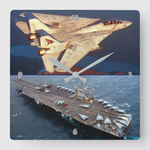 F-14 TOMCAT QUADRATISCHE WANDUHR