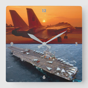 F-14 TOMCAT QUADRATISCHE WANDUHR