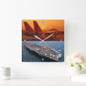 F-14 TOMCAT QUADRATISCHE WANDUHR (Zuhause)