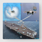 F-14 TOMCAT QUADRATISCHE WANDUHR (Vorderseite)