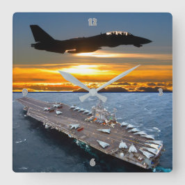 F-14 TOMCAT QUADRATISCHE WANDUHR