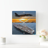 F-14 TOMCAT QUADRATISCHE WANDUHR (Zuhause)