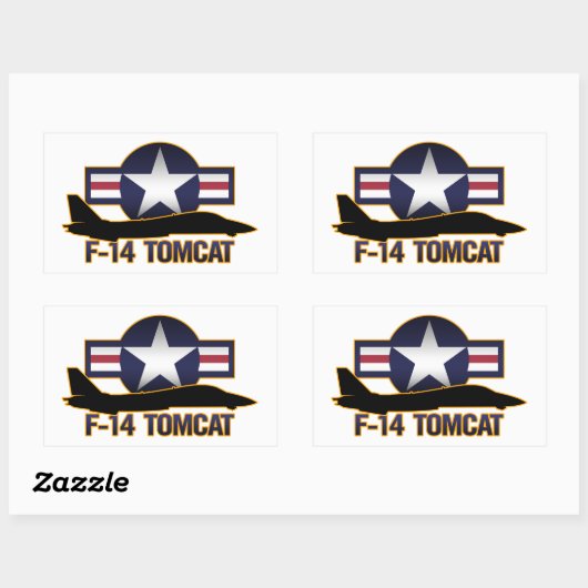 F-14 Tomcat Rechteckiger Aufkleber (Blatt)