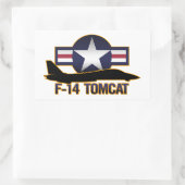 F-14 Tomcat Rechteckiger Aufkleber (Tasche)
