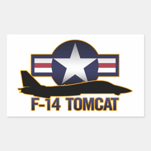 F-14 Tomcat Rechteckiger Aufkleber (Vorderseite)