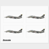 F-14 Tomcat Rechteckiger Aufkleber (Blatt)