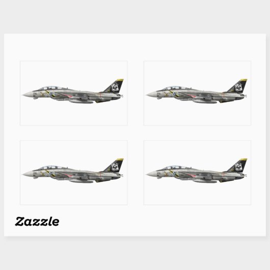 F-14 Tomcat Rechteckiger Aufkleber (Blatt)