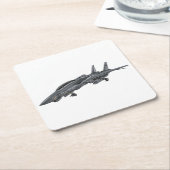 F-14 Tomcat Rechteckiger Pappuntersetzer (angewinkelt)