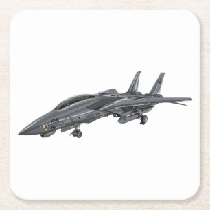 F-14 Tomcat Rechteckiger Pappuntersetzer