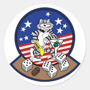 F-14 Tomcat Runder Aufkleber