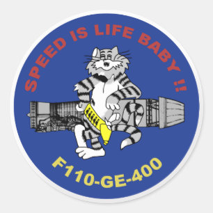 F-14 Tomcat Runder Aufkleber