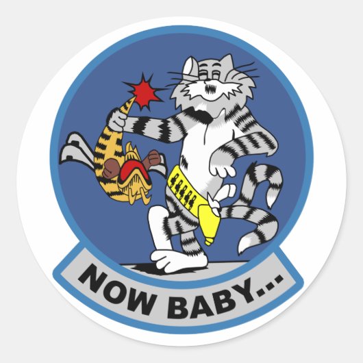 F-14 Tomcat Runder Aufkleber (Vorderseite)