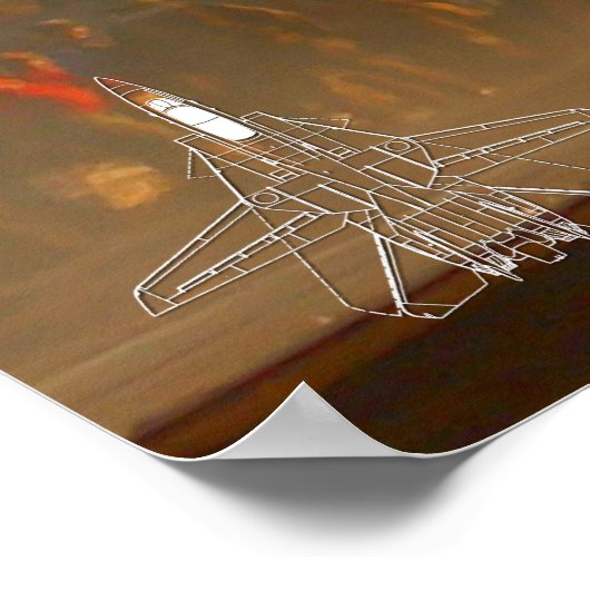 F-14 TOMCAT "SUNSET LAUNCH" POSTER (Ecke)