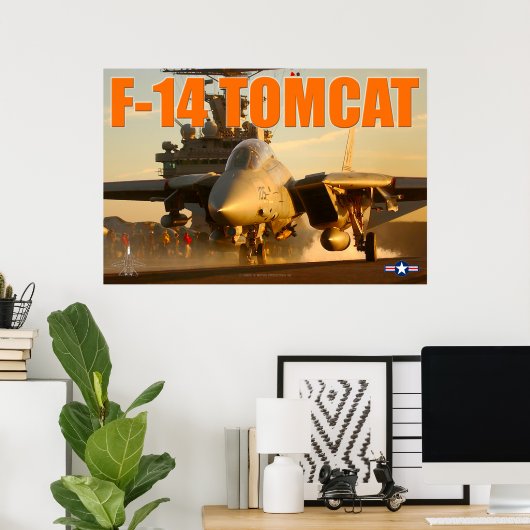 F-14 TOMCAT "SUNSET LAUNCH" POSTER (Heimbüro)