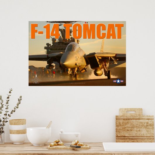 F-14 TOMCAT "SUNSET LAUNCH" POSTER (Küche)