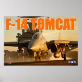 F-14 TOMCAT "SUNSET LAUNCH" POSTER (Vorne)