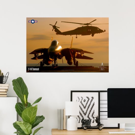 F-14 TOMCAT "SUNSET OPS" POSTER (Heimbüro)