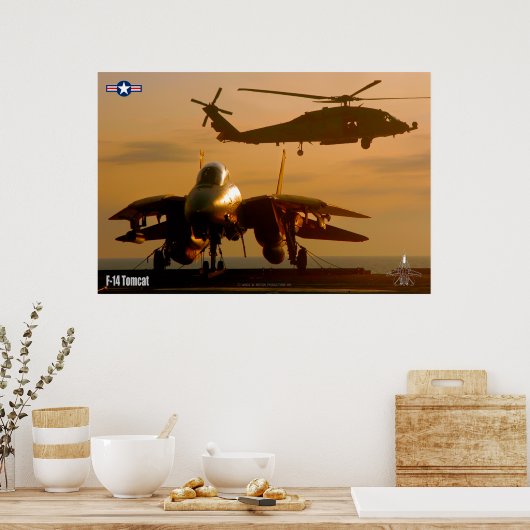 F-14 TOMCAT "SUNSET OPS" POSTER (Küche)