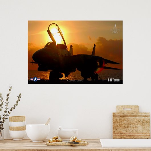 F-14 TOMCAT "SUNSET" POSTER (Küche)