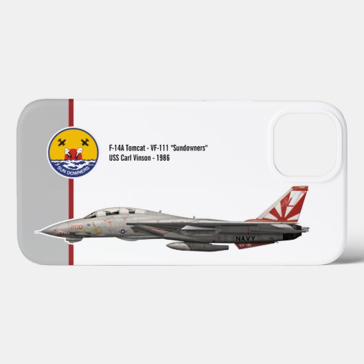 F-14 Tomcat VF-111 Sundowners Case-Mate iPhone Hülle (Rückseite (Horizontal))