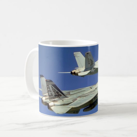 F-14 TOMCAT "WINGMAN" KAFFEETASSE (Vorderseite Links)