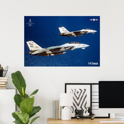 F-14 TOMCAT "WINGMAN" POSTER (Heimbüro)