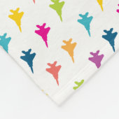 F-15 Eagle Fighter Jet Individuelle Name Baby Blan Fleecedecke (Ecke)