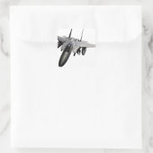 F-15 Eagle Jet Fighter Quadratischer Aufkleber (Tasche)
