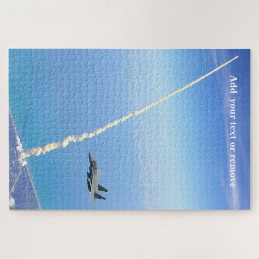 F-15 Fighter beobachtet den Start des Space Shuttl Puzzle (Horizontal)