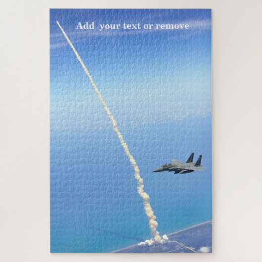 F-15 Fighter beobachtet den Start des Space Shuttl Puzzle (Vertikal)