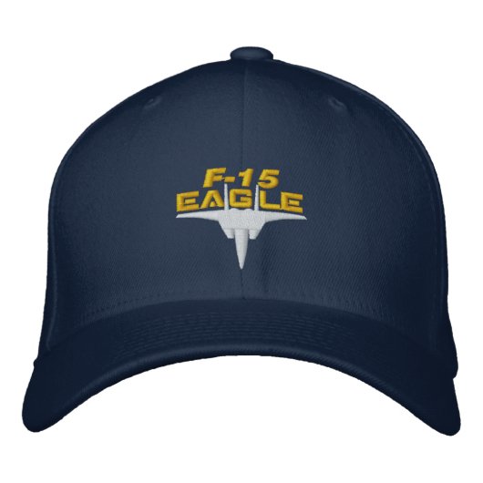 F-15 High Tech Eagle Golf Hat Bestickte Baseballkappe (Vorderseite)