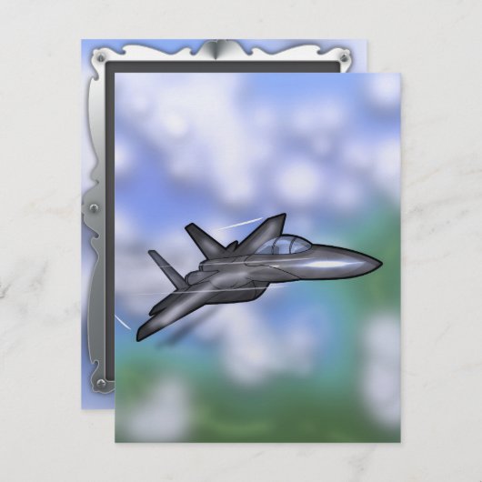 F-15 Kämpfer Einladung (Vorne/Hinten)