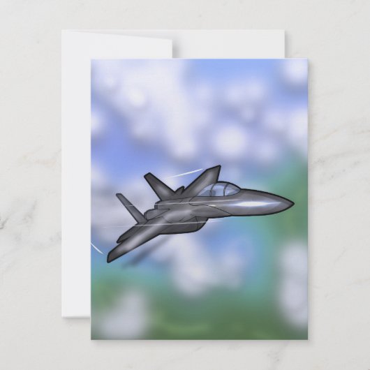 F-15-Kampfjet Einladung (Vorderseite)
