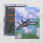 F-15-Kampfjet Einladung (Vorne/Hinten)