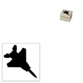F-15 Mighty Eagle Fighter Silhouette Holz Briefmar Gummistempel (Stempel)