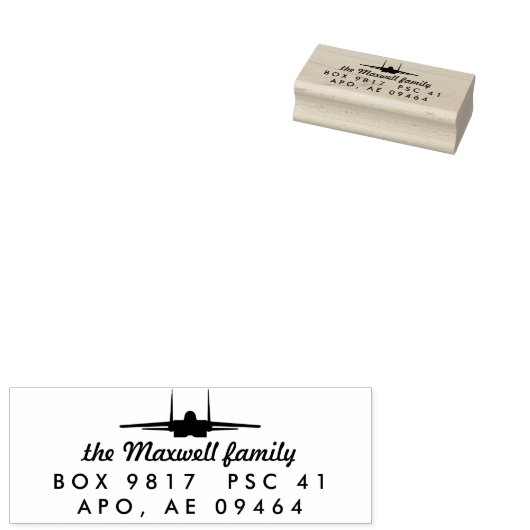 F-15 Mighty Eagle Jet Custom Rücksendeadresse Brie Gummistempel (Stempel)