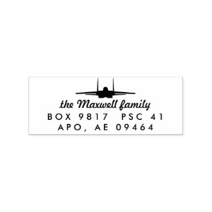 F-15 Mighty Eagle Jet Custom Rücksendeadresse Brie Gummistempel