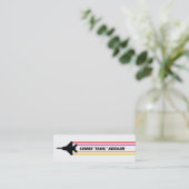 F-15 Pilot Retro Stripe Skinny Business Card Mini Visitenkarte (Stehend Vorderseite)