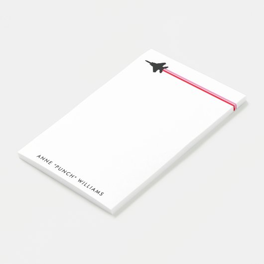F-15 Stripter Jet Individuelle Name Notepad Post-it Klebezettel (angewinkelt)