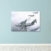 F-15B Adler begleiten den ersten auf Hawaii basier Leinwanddruck (Insitu (Holzboden))